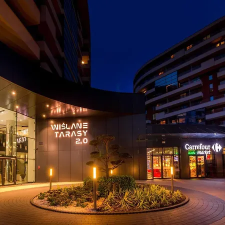 Apartment Deluxe Wislane Tarasy 2 I Parking Krakau